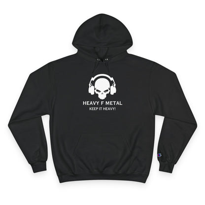 Heavy Metal Hoodie — "HEAVY F METAL: KEEP IT HEAVY" Skull Headphone Pullover