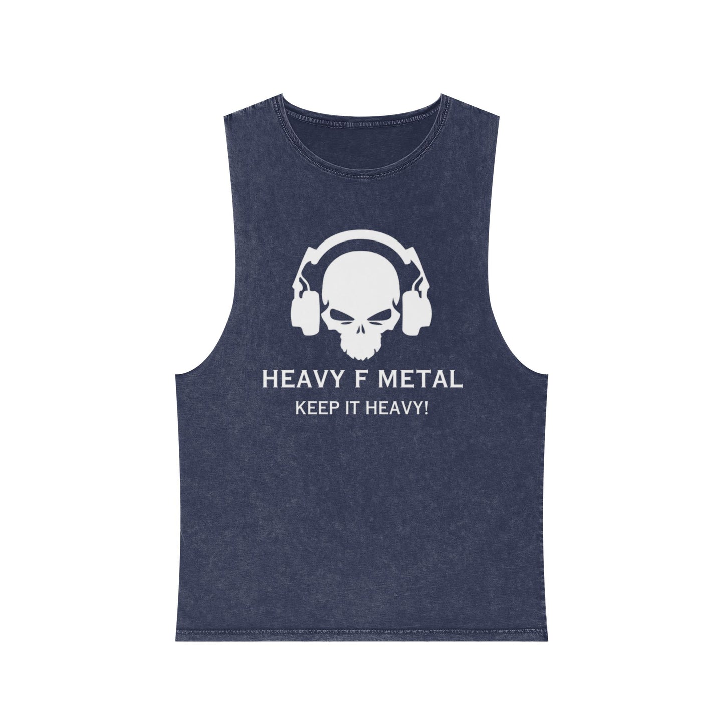 Heavy F Metal Tank Top — 'Keep It Heavy' Stonewash Music Tee